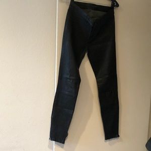 J Brand Leather pants in size 28 Greenish/Black
